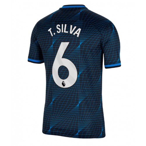 Moški Nogometni dresi Chelsea Thiago Silva #6 Gostujoči 2023-24 Kratek Rokav